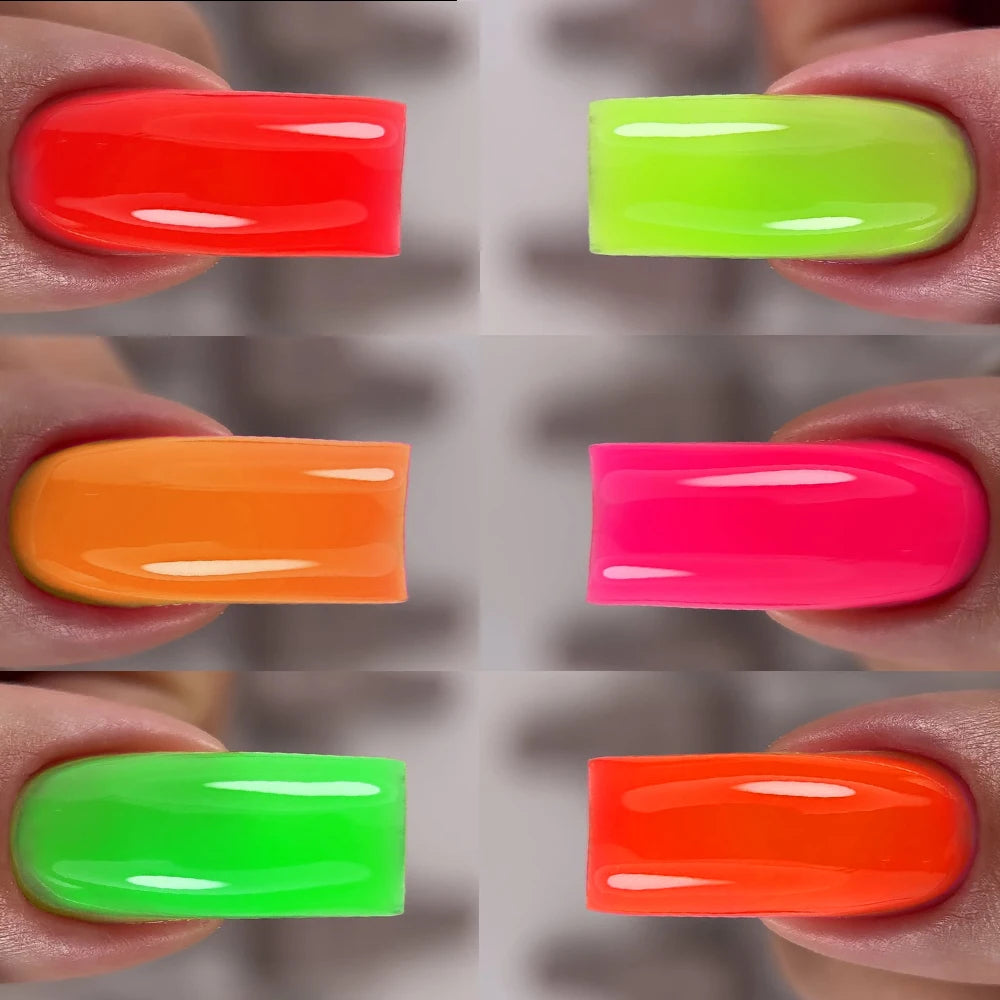 Jillnails Neon Gel Builder 50G Neon Green Pink Orange Red Yellow Builder UV Hard Gel for Nails Extension