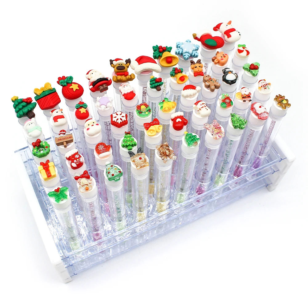 Christmas Eyelash Brush Tubes With Lash Reusable Mascara Wands Replaceable Makeup Applicators Dust-proof Lash Extension Supplies