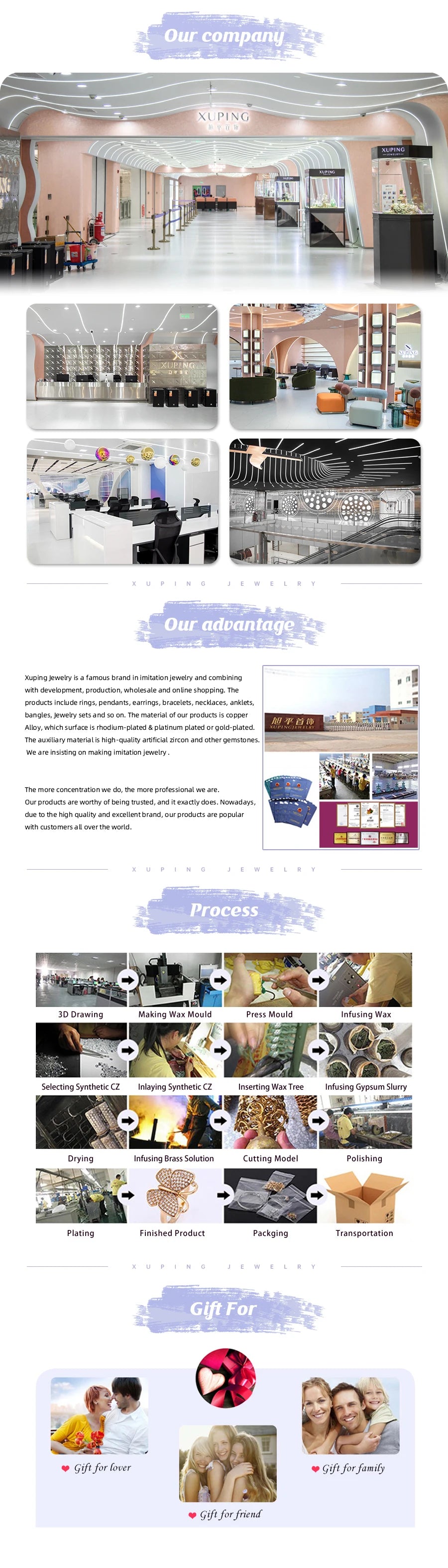 Xuping Jewelry New Arrival Luxury Necklace and Earrings Crystal Jewelry Set Women Party Gift 60503