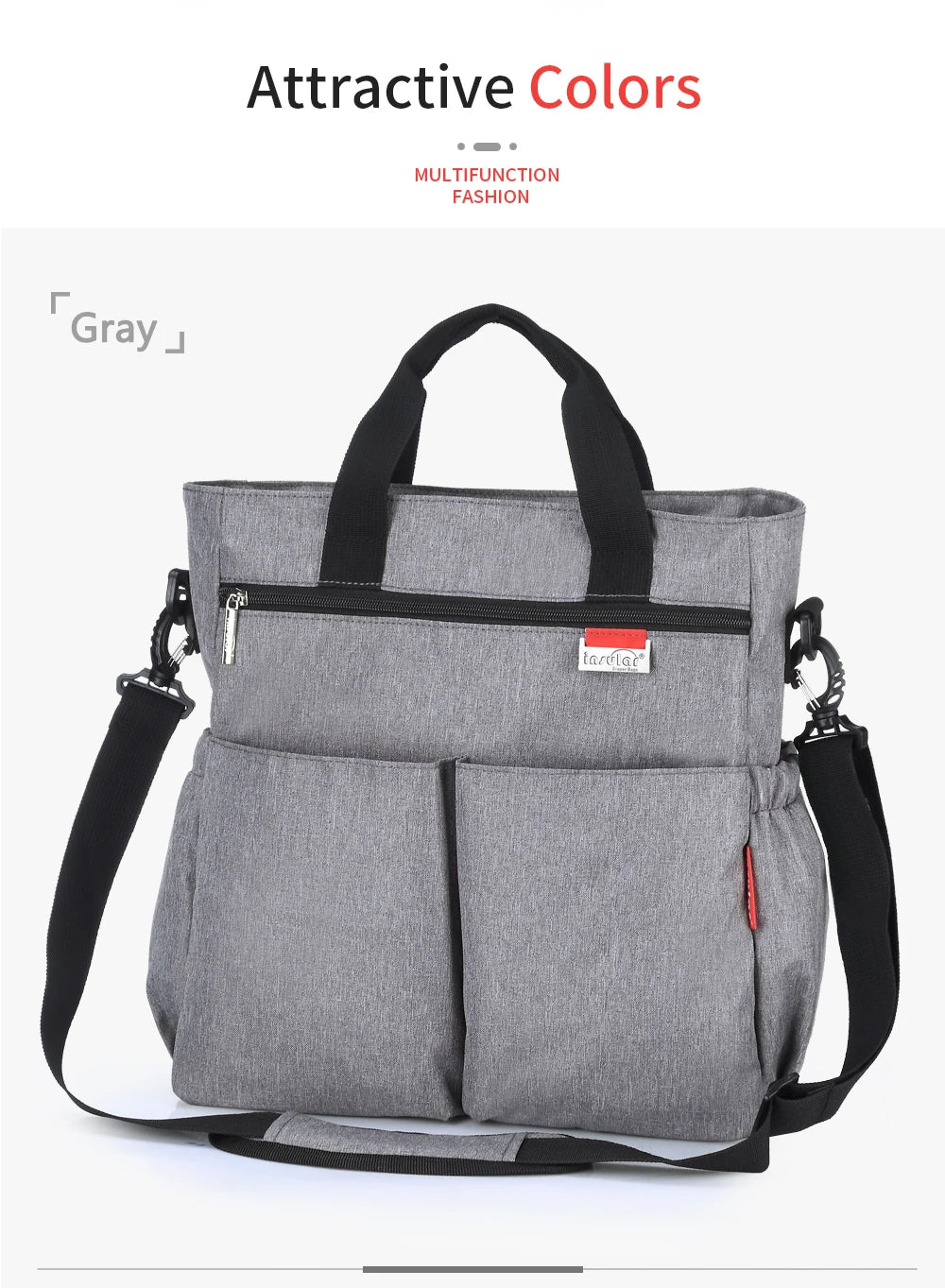 Fashionable Insular Baby Diaper Bag for Mothers Waterproof Multifunctional Nappy Organizer with Stroller Strap Changing Bag