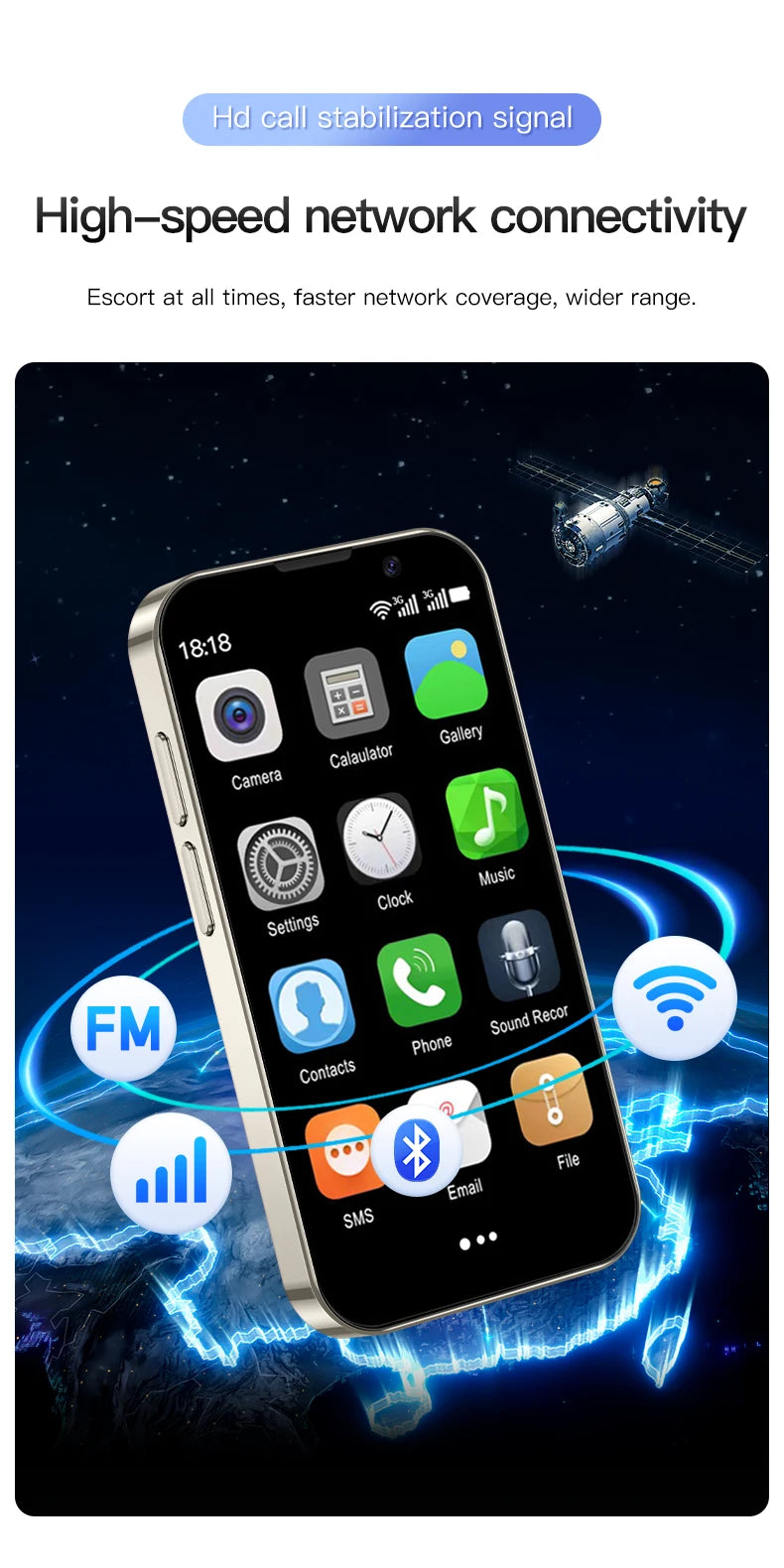 2025 New Mini Android Smartphone 3G WCDMA 2GB RAM 16GB ROM 3.0" Display 5MP Camera Dual SIM Smart Cellphone Play Store WhatsAPP