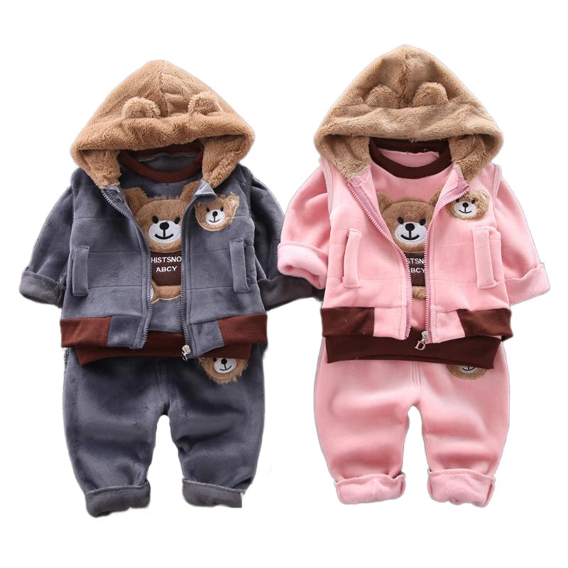 Newborn Baby Boys Clothes 2024 Autumn Baby Girls Clothes Hoodie+Pant Outfit Kids Costume Suit Infant Clothing For Baby Warm Sets