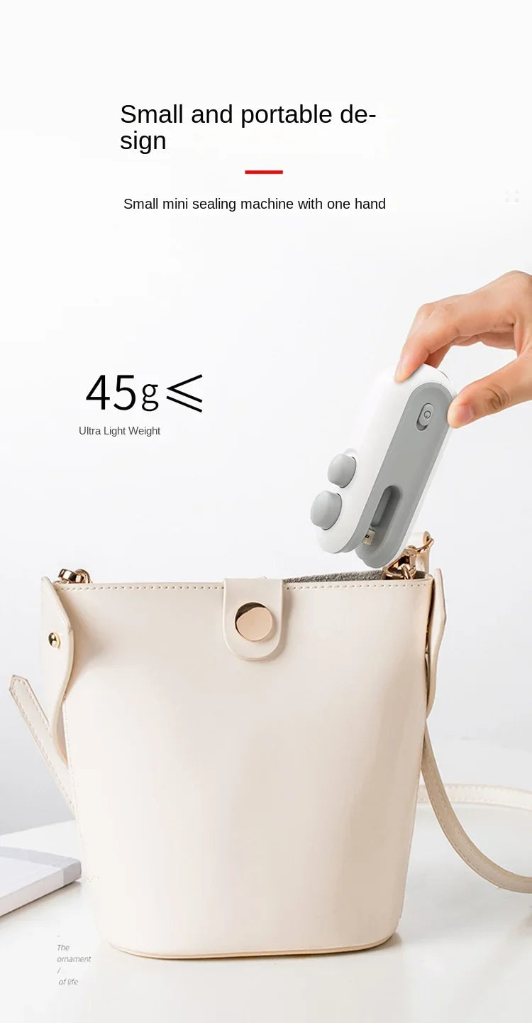 Vacuum Bag Sealing Machine Plastic Package Sealer Bags Clip Bag Handheld Sealer Food Packaging Heat Sealer For Home