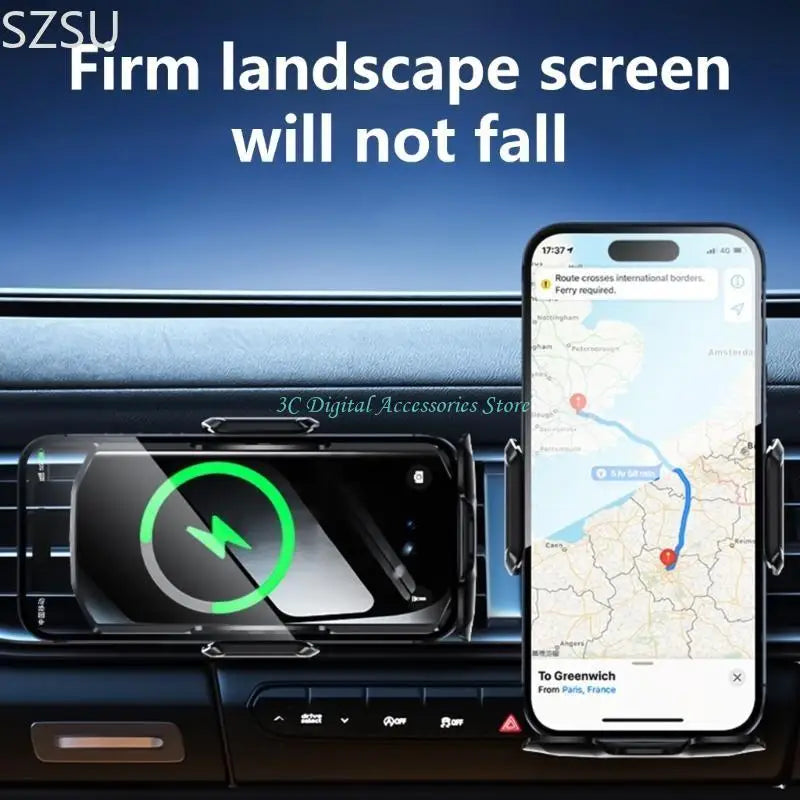 SZSU Car Interior Wireless Phone charging Stand Multifunction Wireless Car Phone Holder