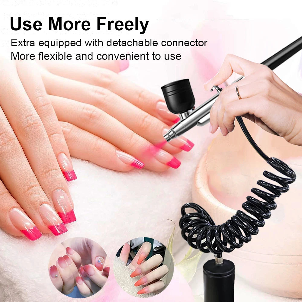 Airbrush with Compressor Portable Airbrush Paint Spray Mini Spray Gun Wireless Air Brush Painting Airbrush Kit with Compressor