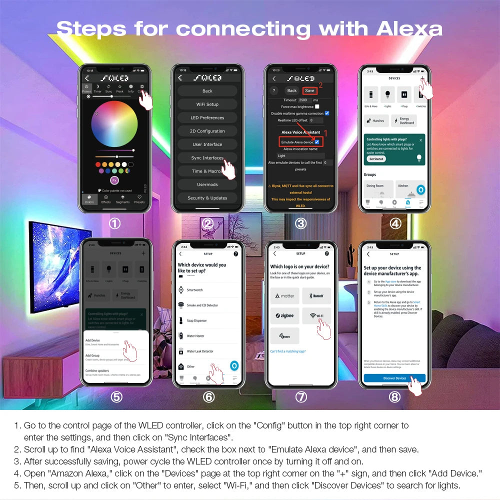 GLEDOPTO ESP32 Mini WLED LED Controller With Mic DIY Music Dynamic Modes Digital WS2811 WS2812 SK6812 TM1814 WS2813 WS2815 Strip