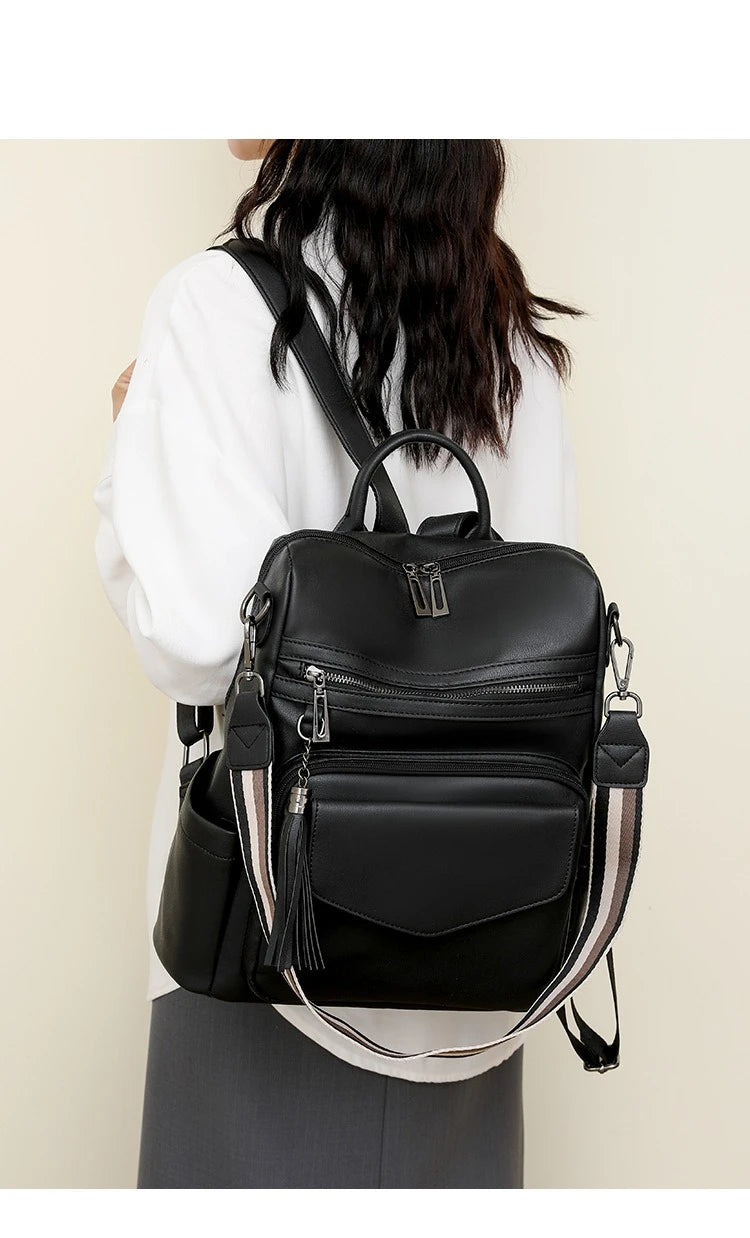 Winter Women's Backpack European Retro Two-shoulder Bag Luxury PU Composite Bag Commuter Single Shoulder Bag Leisure Travel Bags