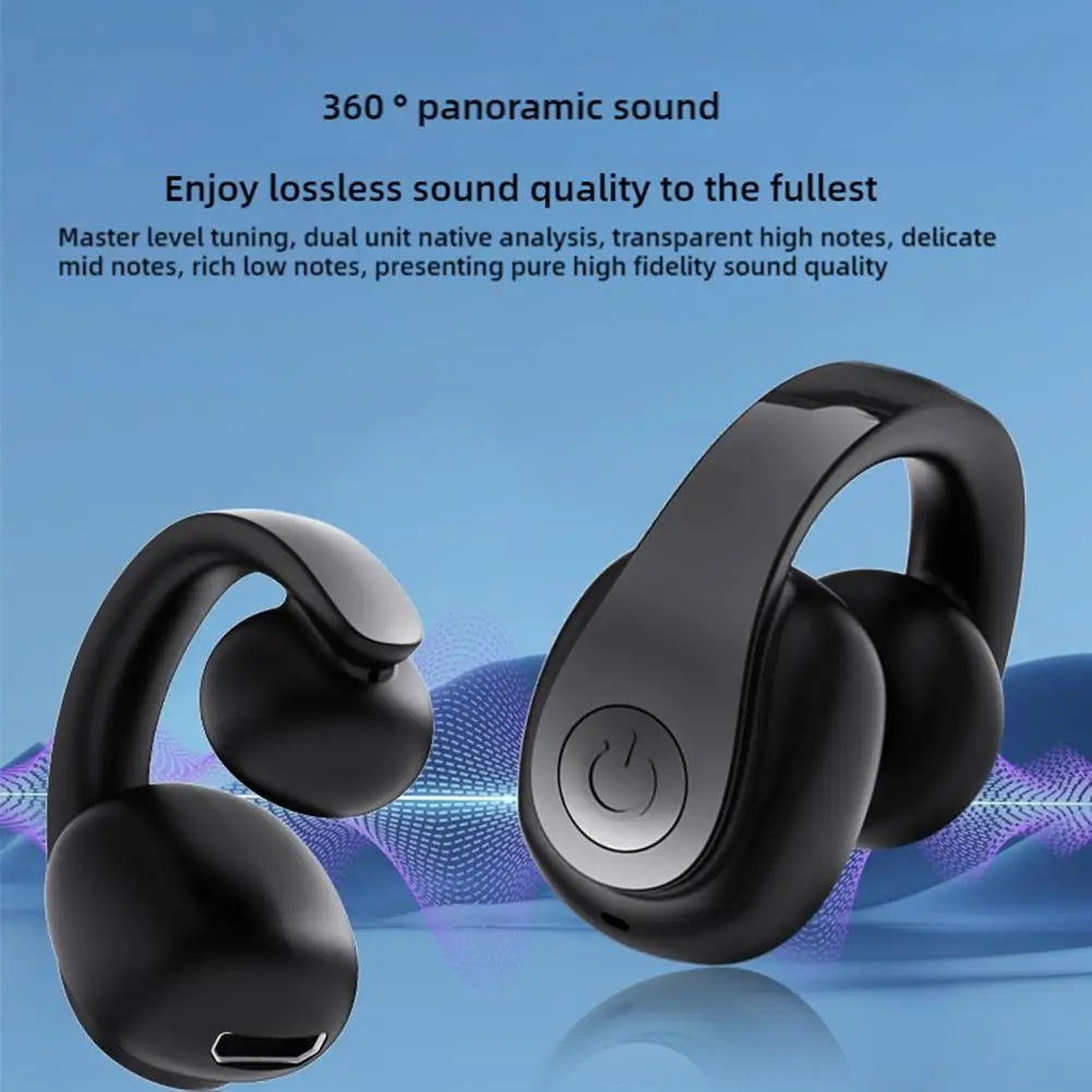 Wireless Ear Clip On Earphone Bluetooth-Compatible 5.4 Sports Earphones Strong Battery Life Clip On Headphone For Running D2W2