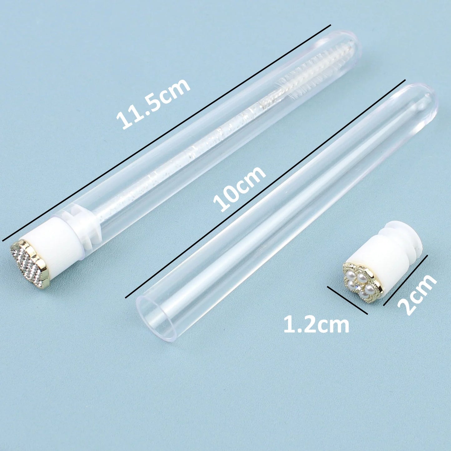 Mascara Wands Tube 30pcs Reusable Lash Spoolies Tube Eyelash Brush Tubes Makeup Brush Spoolies Lash Extension Brushes Applicator