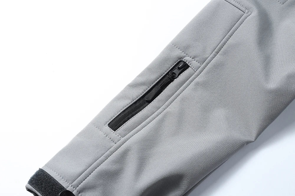 Men's hooded tactical jacket for autumn and winter outdoor windproof waterproof warm hiking camping and fishing durable jacket