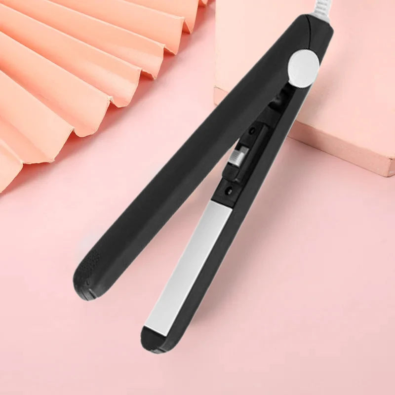 New Mini Hair Straightener Flat Iron Ceramic Curling Iron Short Hair Portable Dual-Use Curler Hair Styling Care For Traveling