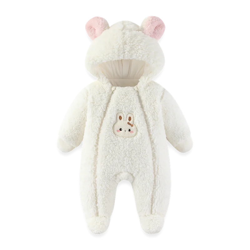 LILIGIRL Winter Newborn Baby Jumpsuit Thicken Baby Girls Romper Cotton Warm Infant Bodysuit Soft  Snow Wear Jacket 0-12 Months