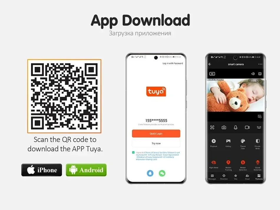 6MP Tuya Smart 5G WIFI Camera Outdoor Indoor Security Home PTZ Camera Auto Tracking Color Night Vision Wireless Surveillance Cam
