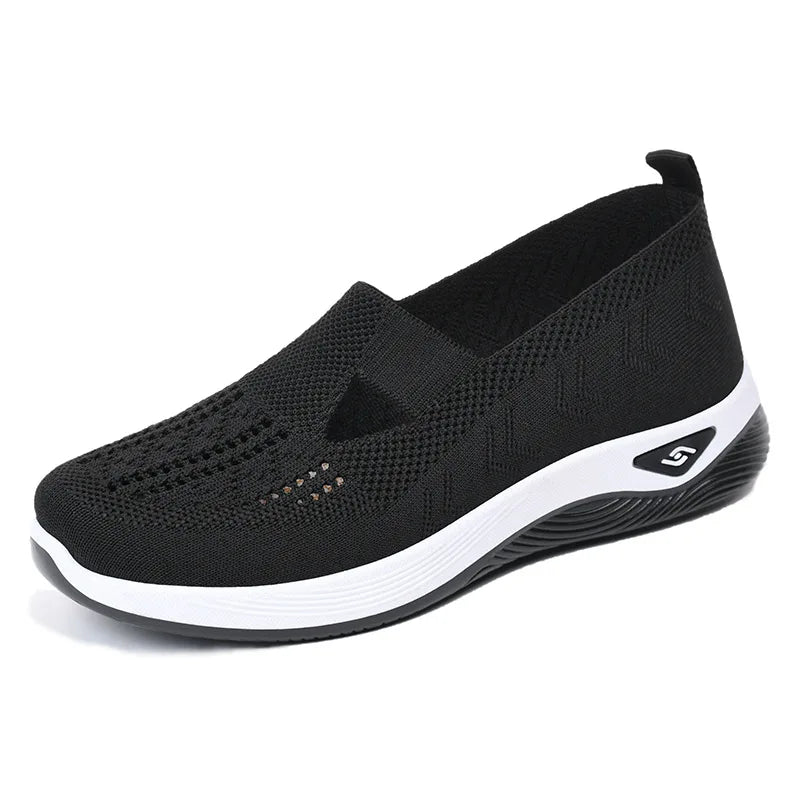 Women's Sneakers Breathable Slip on Walking Shoes Mesh Low Top Ladies Vulcanized shoes Soft Sole Lightweight Casual Shoes