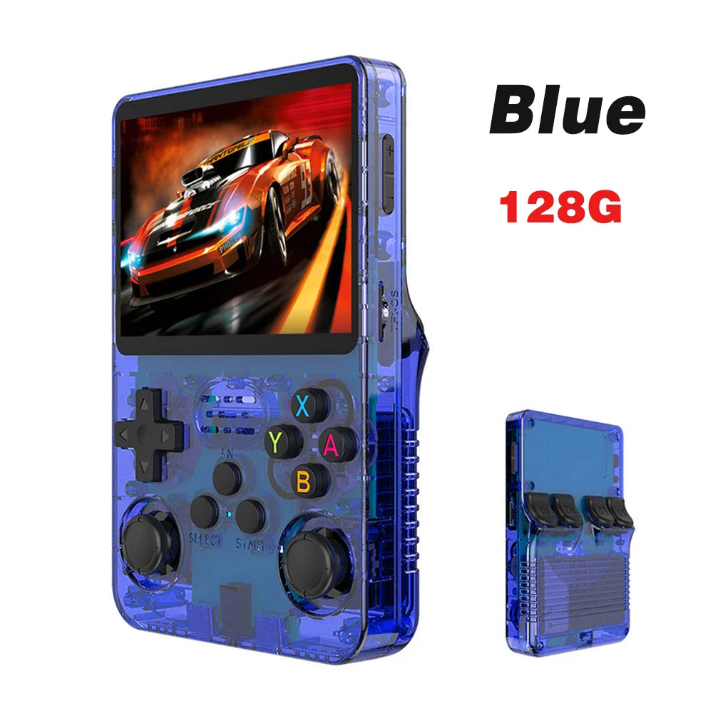 Retro R36S handheld game console 3.5-inch IPS screen Linux system 128GB portable pocket player for gaming