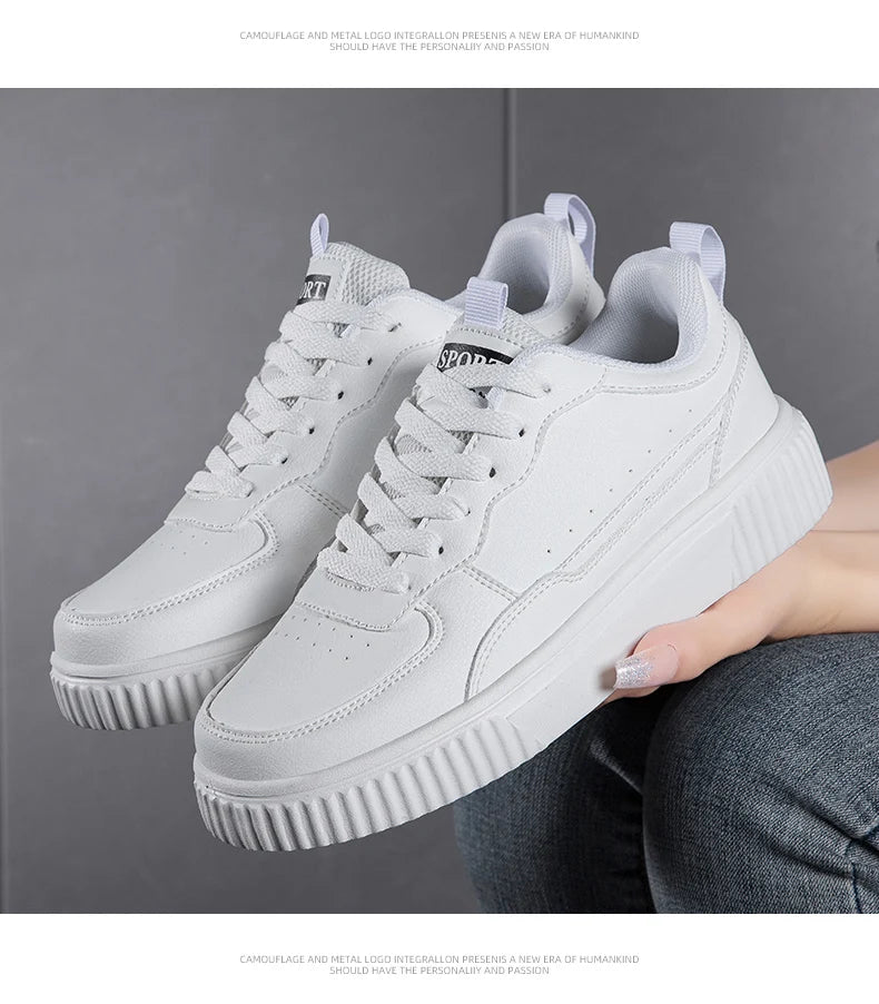 Fashion Women Casual Shoes Breathable Walking Flat Shoes Sneakers White Female Footwear Sports Running Outdoor Walking For Men