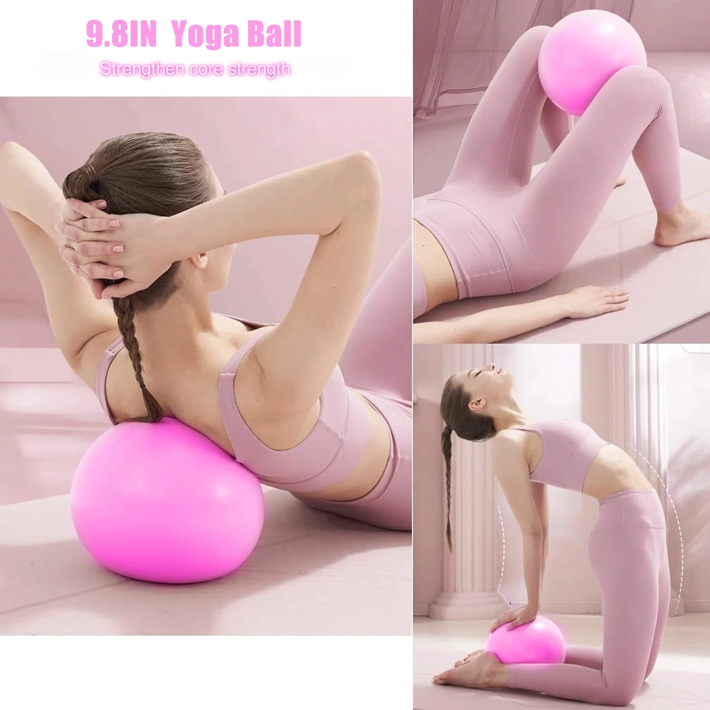 NEW Pilates Ball And Ring Set Pilates Fitness Ring Resistance Band Exercise Workout Fitness Equipment For Pregnancy Postpartum