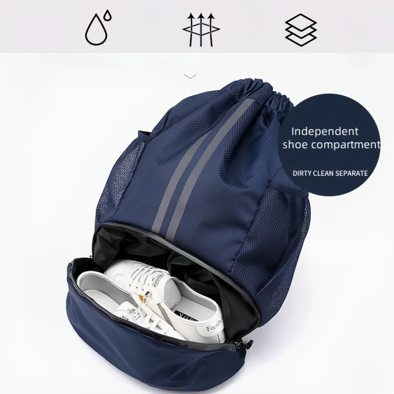 New Gym Bag Fitness Backpack Women Men Basketball Backpack Outdoor Soccer Football Storage Bags Training Drawstring Sports Bag