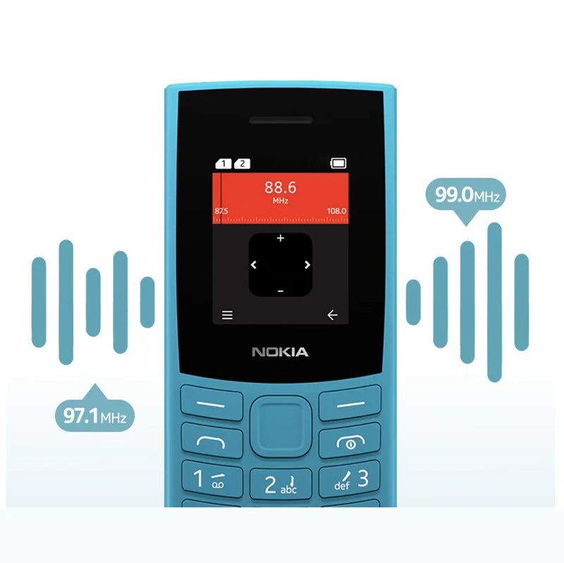 Nokia 105 4G 2023 Feature Phone Dual SIM Bluetooth 5.0 1450mAh FM Radio Call Recording with Hebrew Keyboard New And Original