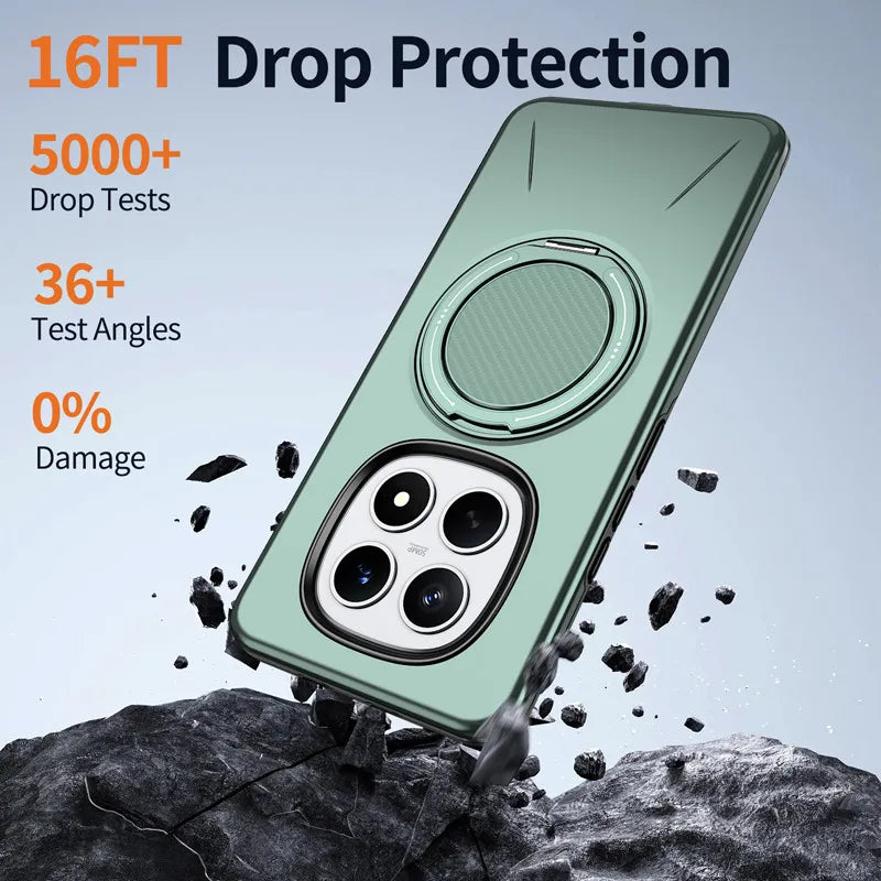 For Xiaomi Redmi Note 15 Pro Plus, 15 Pro 5G Magnetic Case ELVEV Anti-scratch Hard PC Bracket Suction Phone Cover