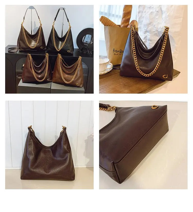 Luxury Brand Trendy Diaper Bag Stylish Leather Crossbody Handbag For Women Elegant Messenger Purse Minimalist Chic