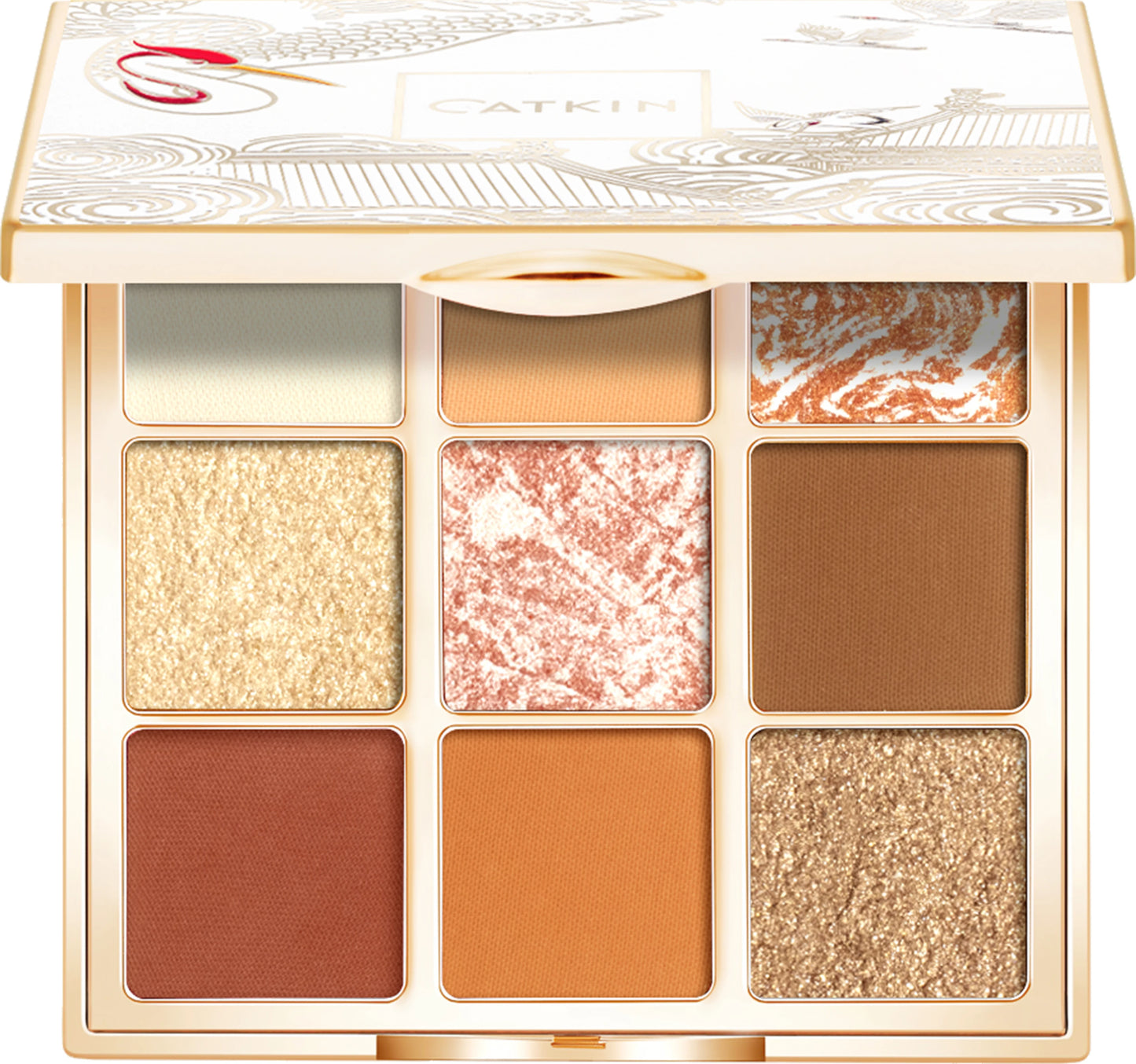 CATKIN Dreamworld Eyeshadow Palette Makeup, Matte Shimmer 9 Colors, Highly Pigmented, Creamy Texture Natural Bronze Neutral