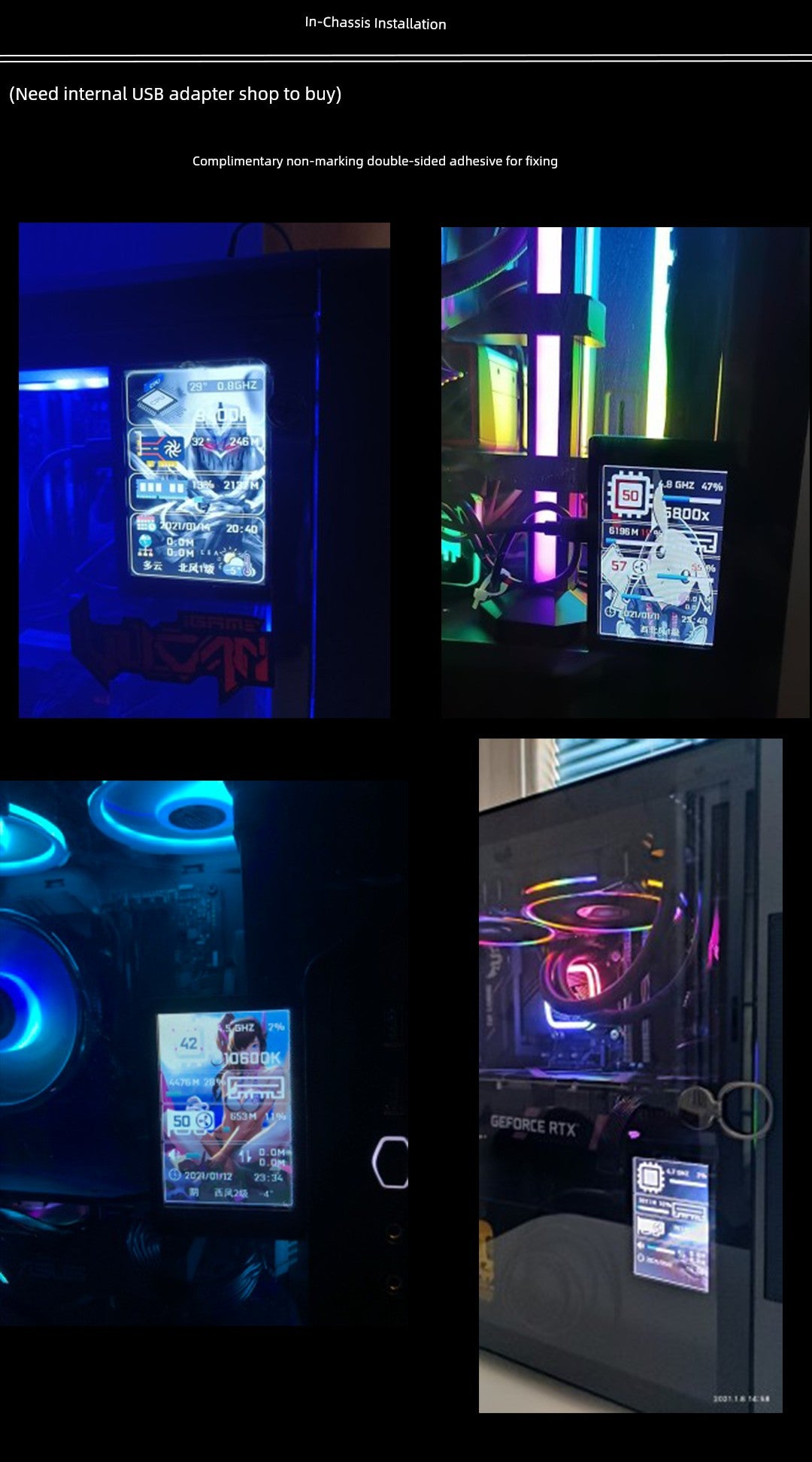 Computer Monitoring Built-in Notebook Sub-Screen