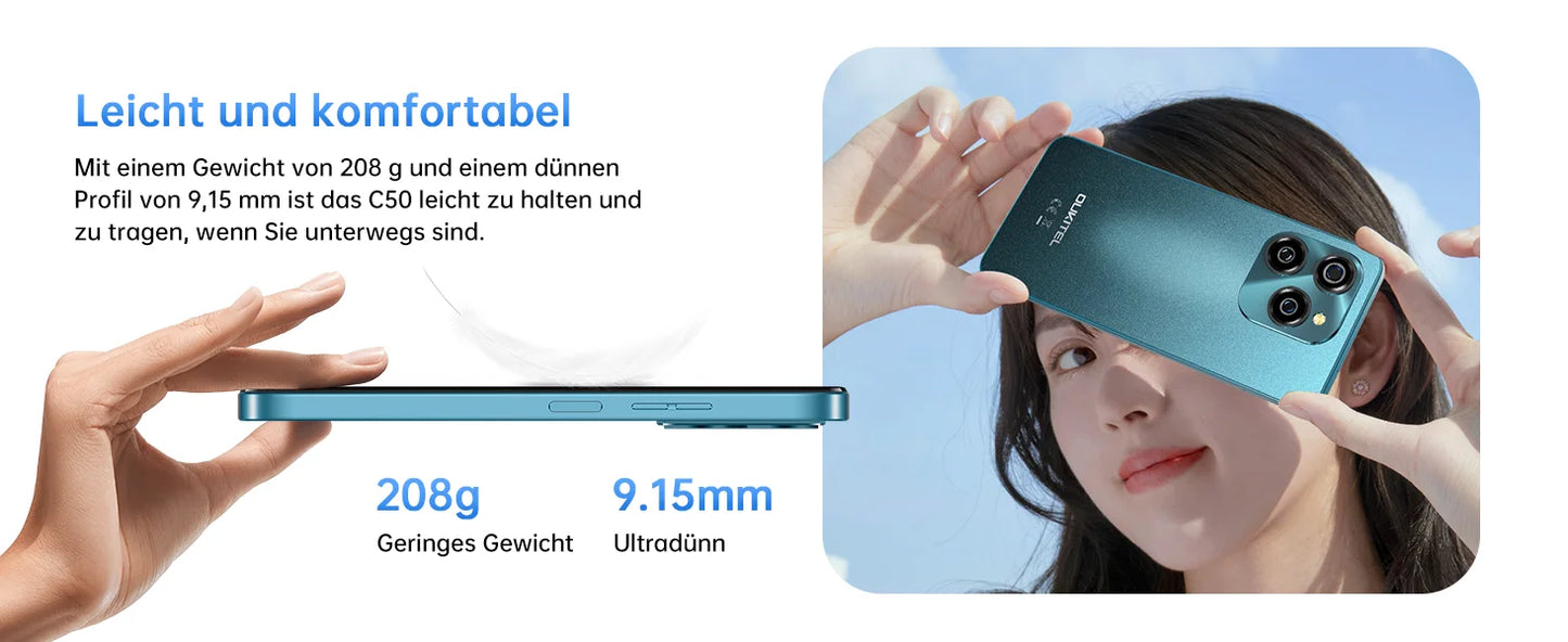 OUKITEL C50 5G Smartphone Without Contract - 24GB+128GB/1TB expandable Mobile Phone Without Contract 6.8 inches 5150mAh Android