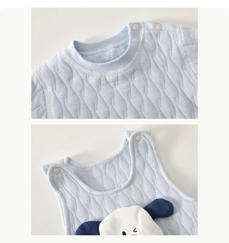 Autumn Newborn Baby Set Long Sleeved Top+overalls 2-piece Set 0-2 Years Old High-quality Cartoon Dog Newborn Outdoor Clothing