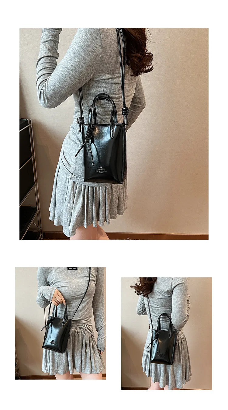 Women Handbags Female Pu Leather Shoulder Bags Luxury Large Capacity Crossbody Bags Solid Flap for Women Portable Phone Purse