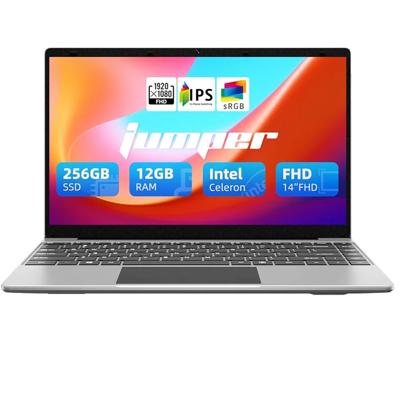 14 Inch Windows 10 Laptops Computer EZbook S5 12GB LPDDR4 RAM 256GB SSD ROM 1080p FHD J4105 CPU with Celeron 4-Core Processor