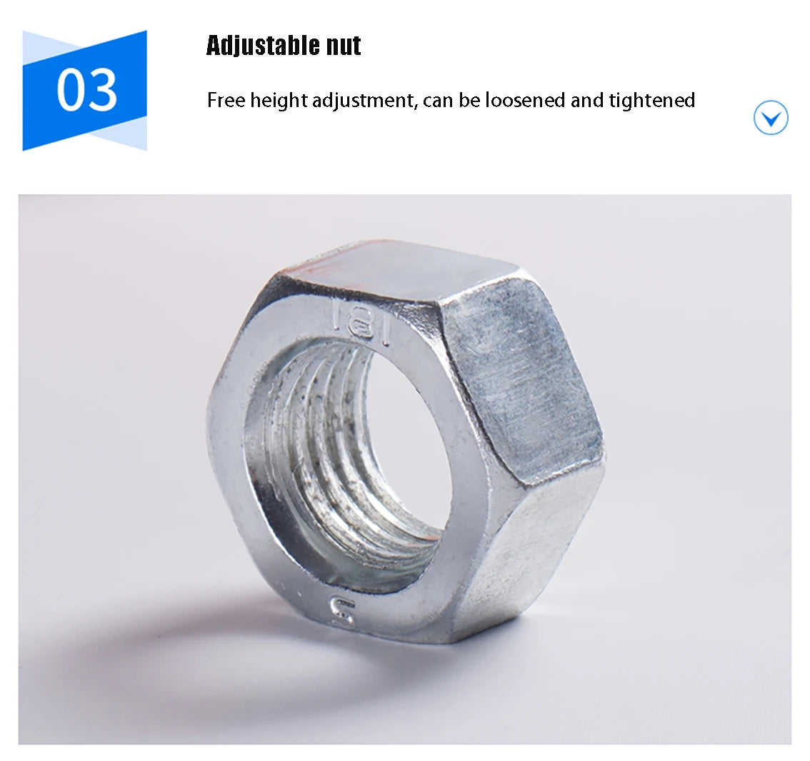 40 50 60 Heavy Metal Foot Cup/Fixed Foundation Screw/Adjustable Foot/Anti Slip Shock Absorber Support Foot M8 M10 M12 M14 M16