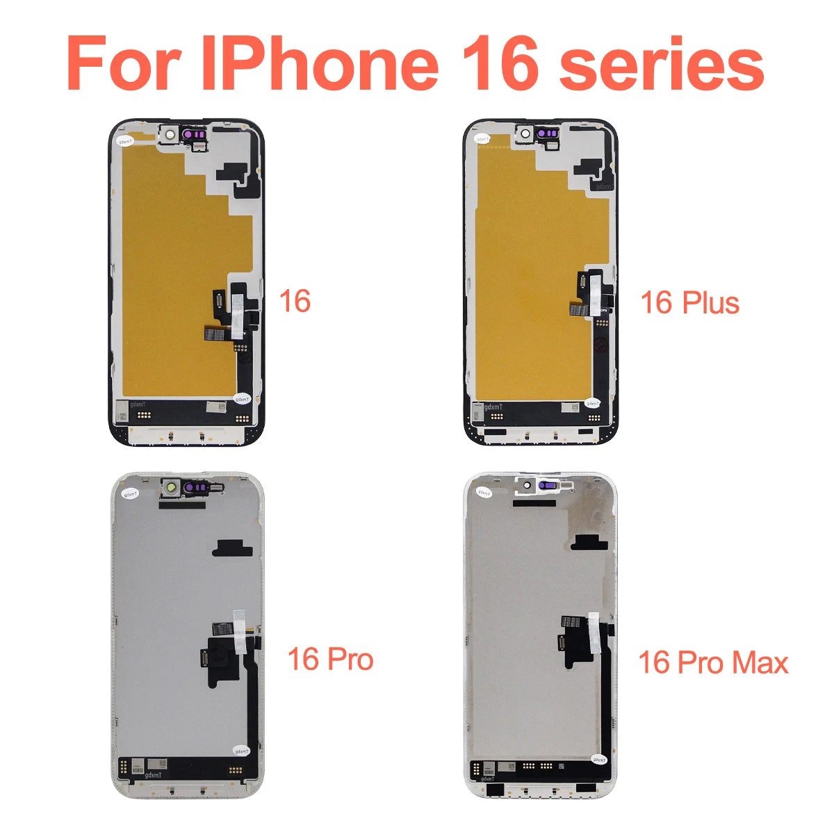 RJ Series SOFT OLED For iPhone 13 14 15 16 17 Pro Max Plus LCD Display Touch Screen Digitizer Assembly Replacement