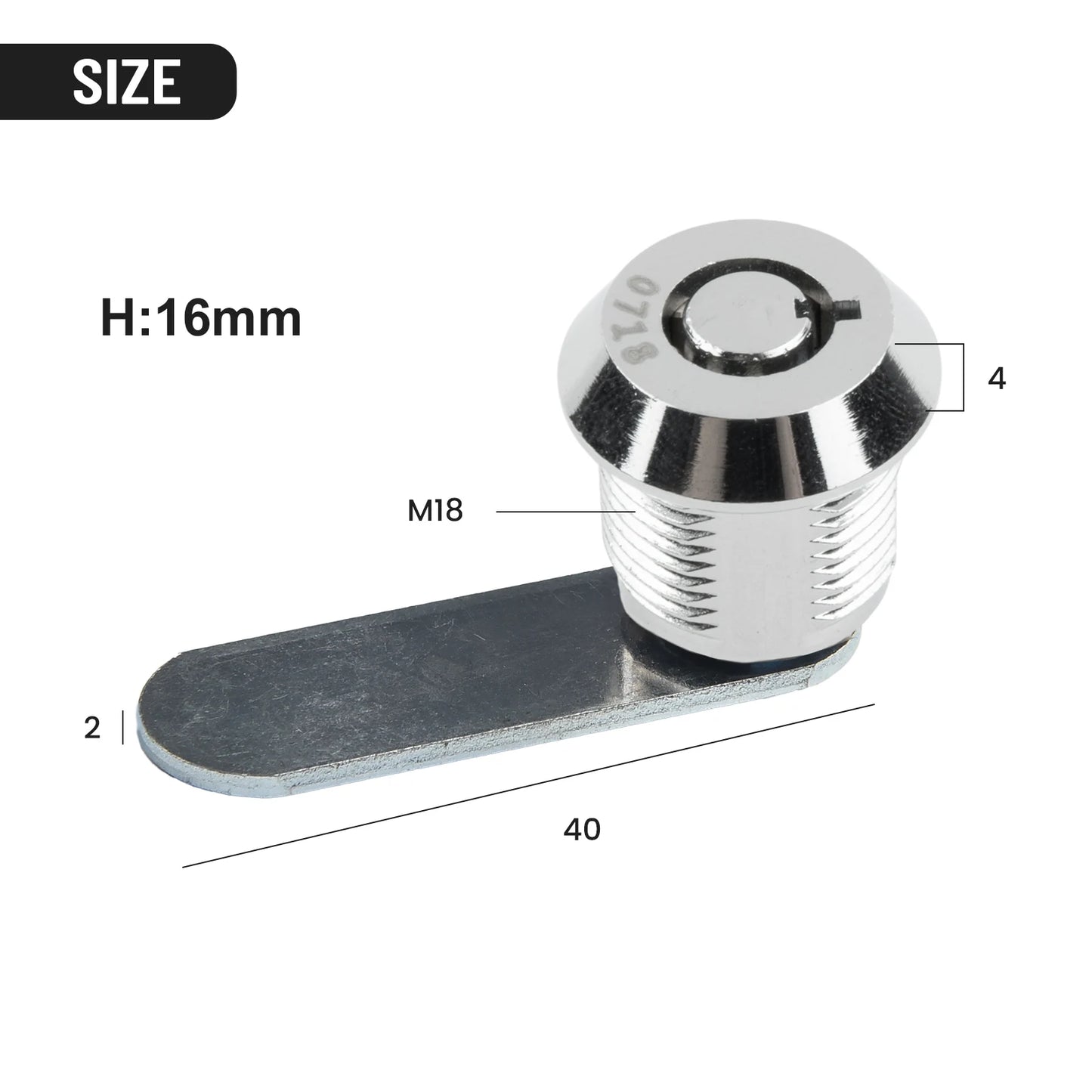 Cylinder Locks Door Cabinet Mailbox Padlock Drawer Cupboard Box Lock With 2 Keys Cam Locks For Furniture Hardware 16/20/25/30mm