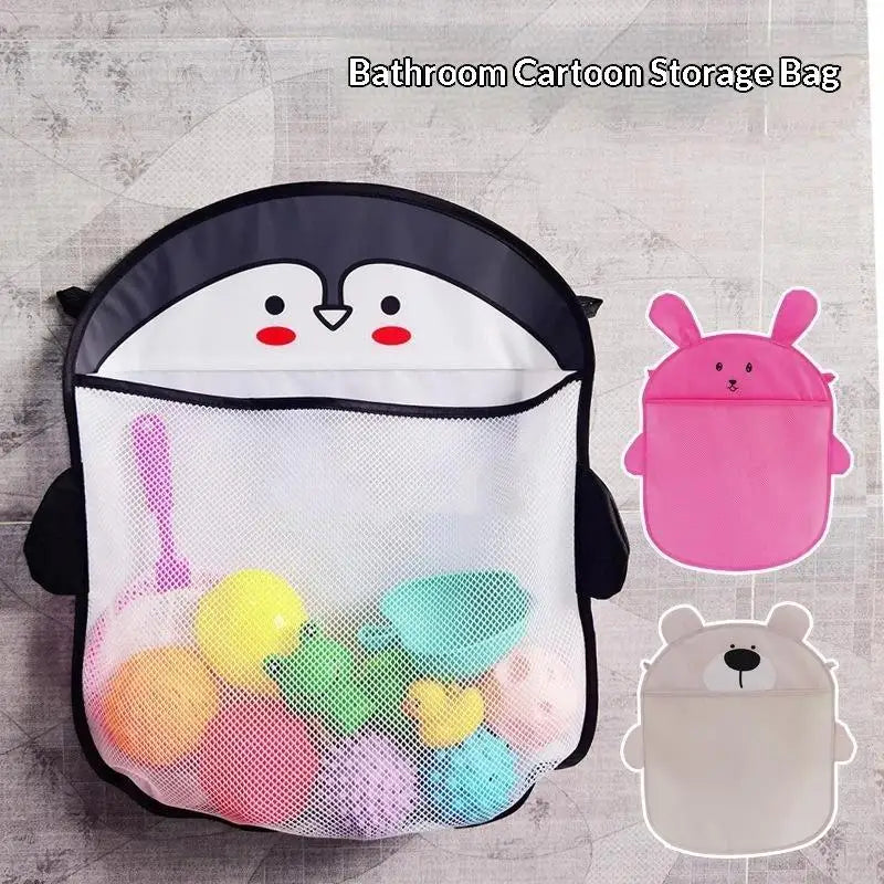 Eco-friendly Baby Bath Toys Storage Bag Strong Suction Cups Quick Dry Mesh Organizer for Toddler Bathtub Play Time