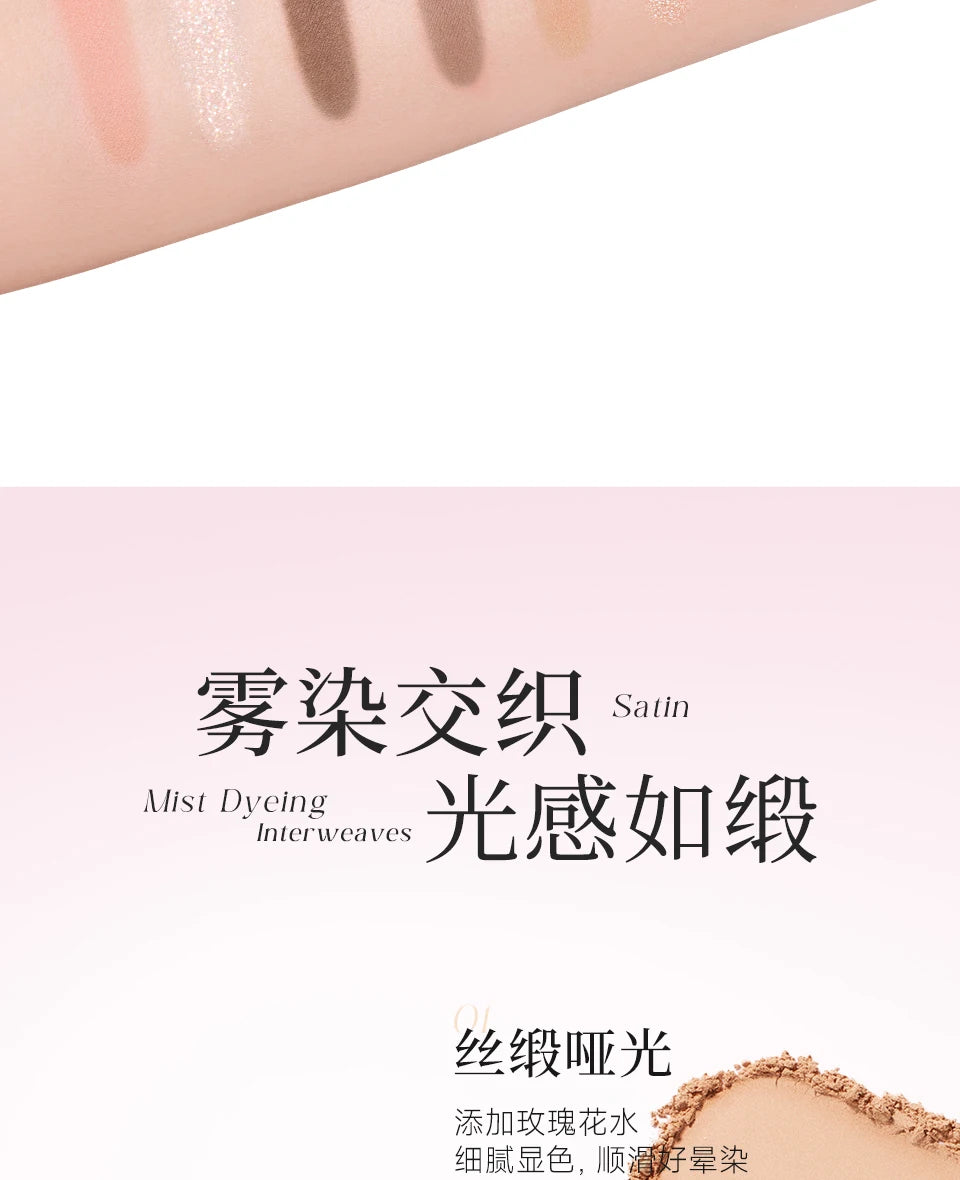 FOCALLURE 8 Colors Eyeshadow Palette Matte Satin Shimmer Glitter Fine Flash Waterproof Easy to Wear Longlasting Eye Makeup