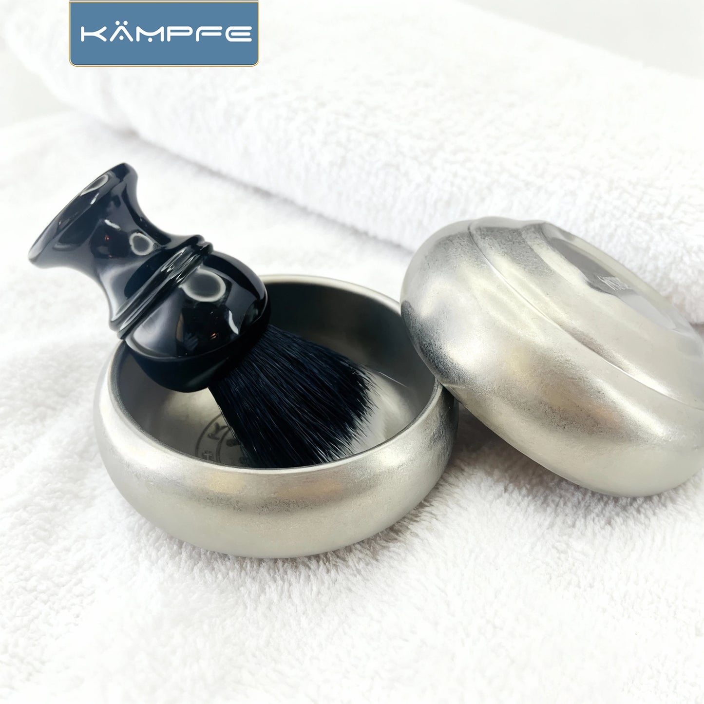 Kampfe  Stainless Steel  Shaving Bowl, Essential Grooming Tools for Barbershop & Home Use  Compact and easy to carry