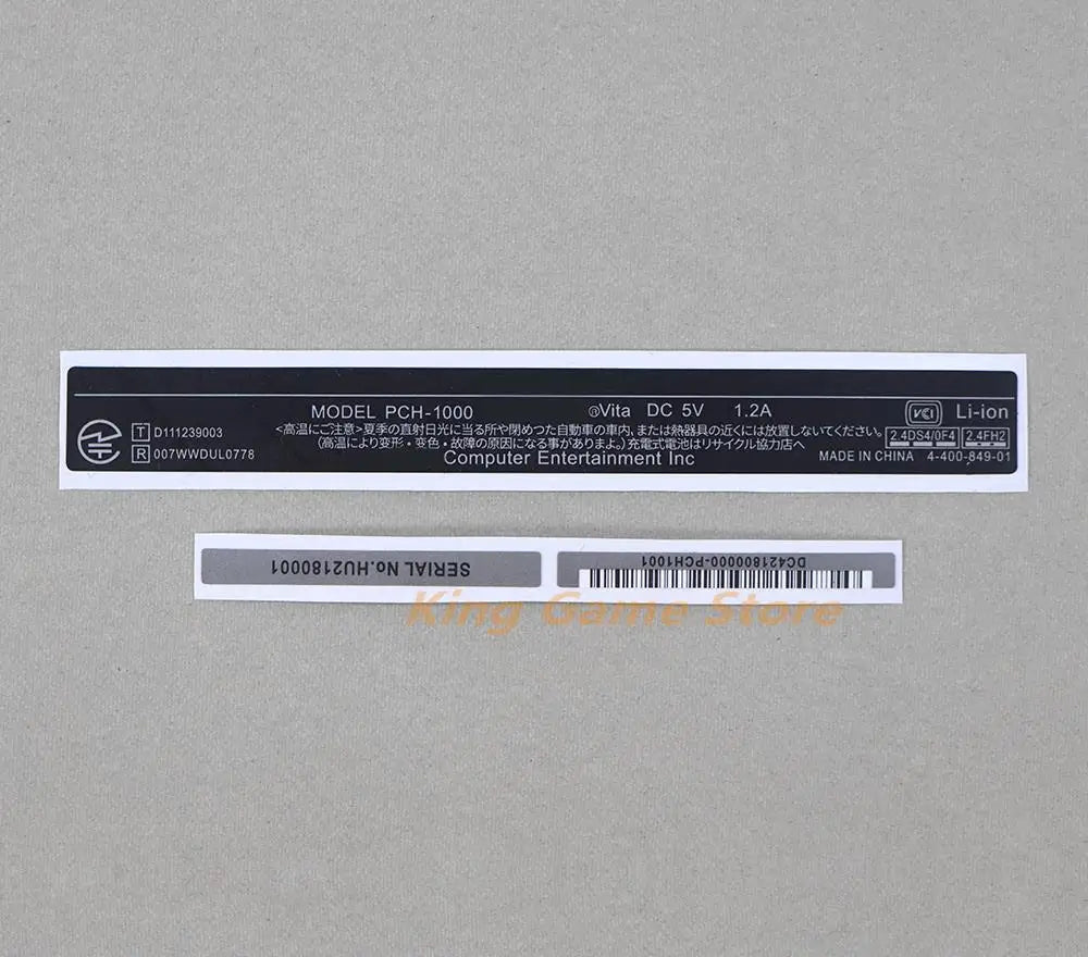 1set/lot Back Shell Case Label Sticker Replacement For PS Vita 1000 For PSV 1000 PSV1000 PCH-1001 1006 Stickers