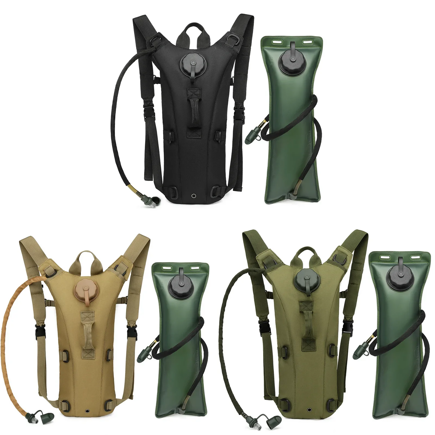 3L Water Bladder Hydration Backpack Waterproof Lightweight Nylon Outdoor Sports Bag For Hiking Cycling Running Climbing