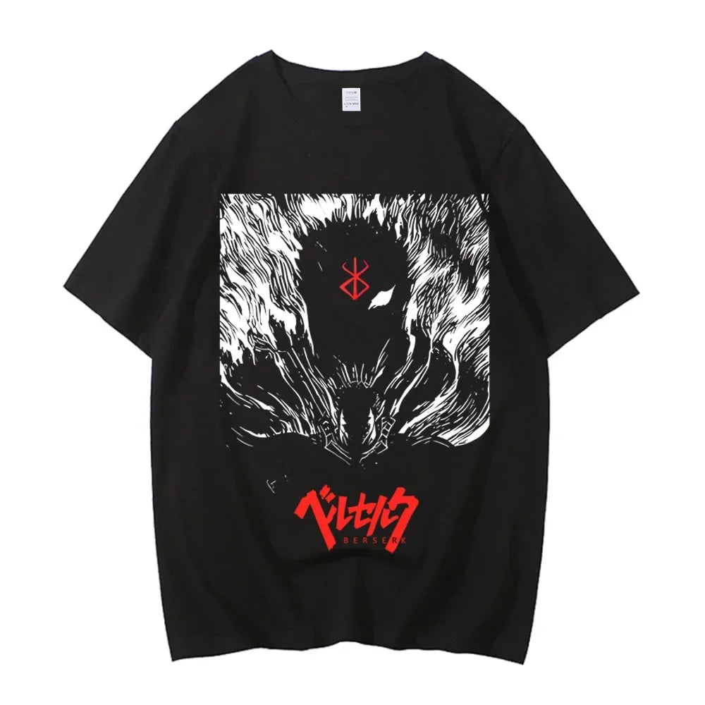 Anime Berserk T-shirt Summer Women's Short Sleeve T-shirt Printed Top 2025 Trendy T-shirt Fan Clothing Graphic T Shirts Y2K Top