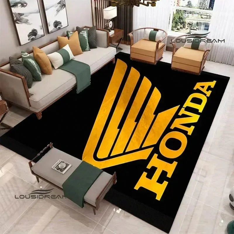 HRC HONDA Motorcycle Logo Printed Carpet Non-slip Carpet Carpets for Living Room Yoga Mat Outdoor Carpet Birthday Gift