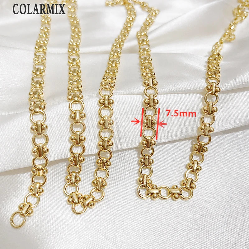 5Meters Hotsell Chunky Chains gold Metallic Fashion Jewelry gift Hip pop Necklace Fashion Jewelry