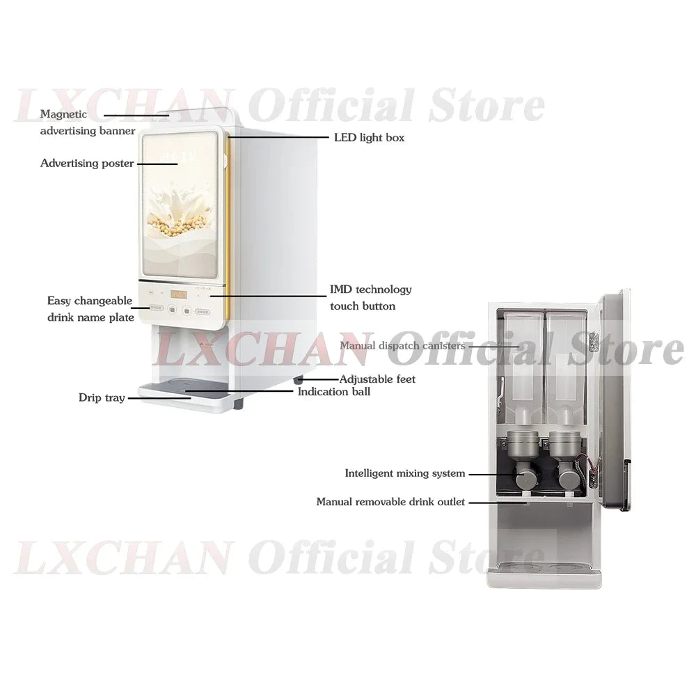 HomeWise CIMT2 Commercial Instant Soymilk Maker Automatic Instant Beverage Maker Soymilk/Coffee/Milk/Hot Chocolate 110V 220-240V