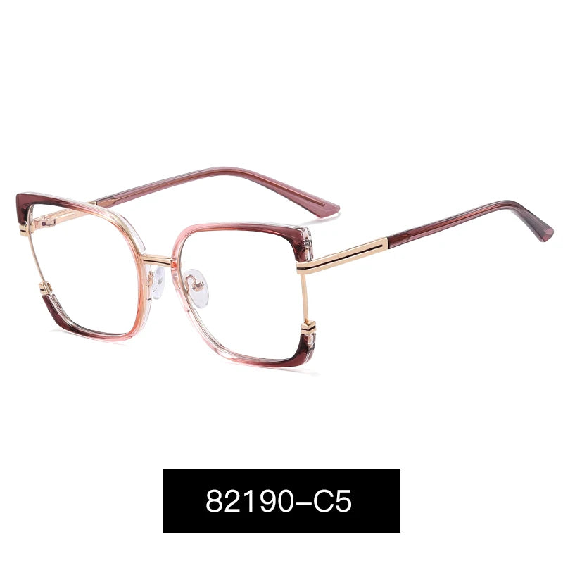 82190 Cute Retro Eyeglasses Frame Retro Eye Protection Optical Glasses Female Trendy Spectacles Eyewear Birthday Party Gift