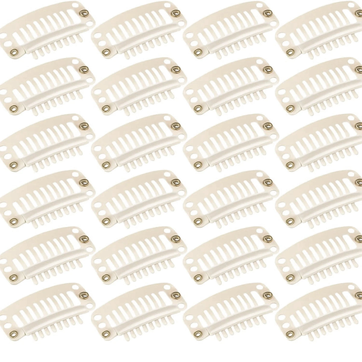 10-100Pcs 9-teeth Beige/Brown/Black Hair Extension Clips Hair Extension Wigs Snap Clips Comb Small Snap Wig Accessories Clips