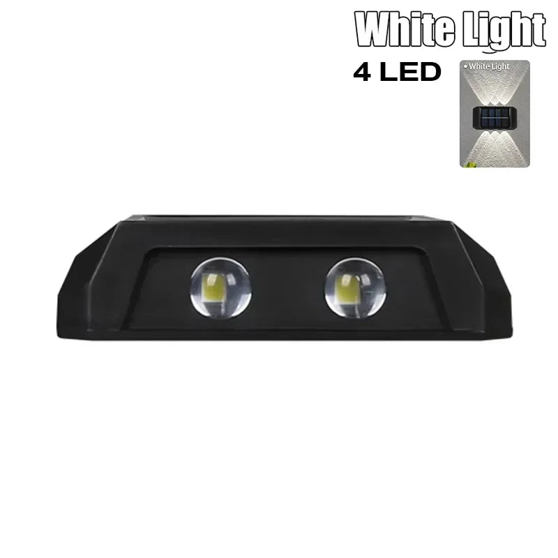 4/6/8 LED Solar Double-headed High Brightness Wall Lights Garden Lights Door Sign Wall Lights Outdoor Waterproof Wall Decor Led