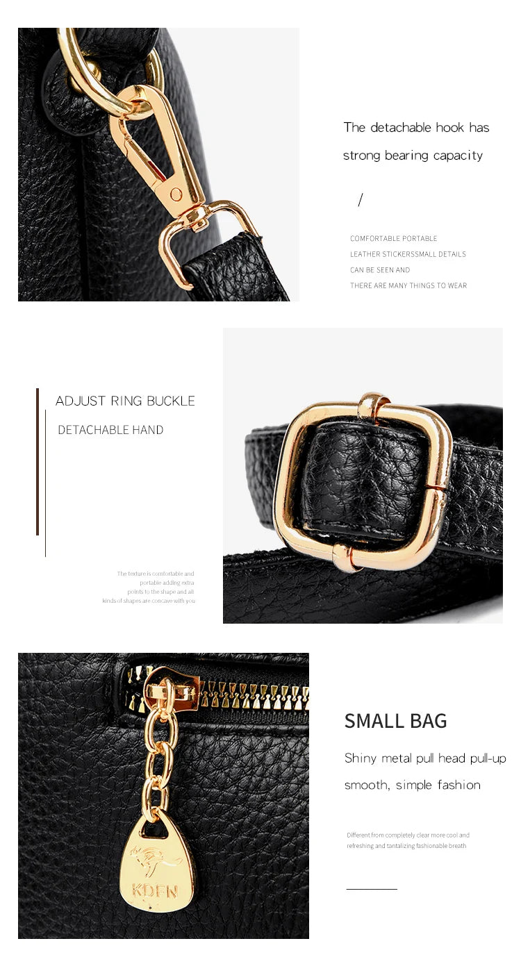 High Quality Soft Leather Women's Handbag Tote Bag Fashion Luxury Women Shoulder Bag Trendy Female Commute Crossbody Bags Wallet
