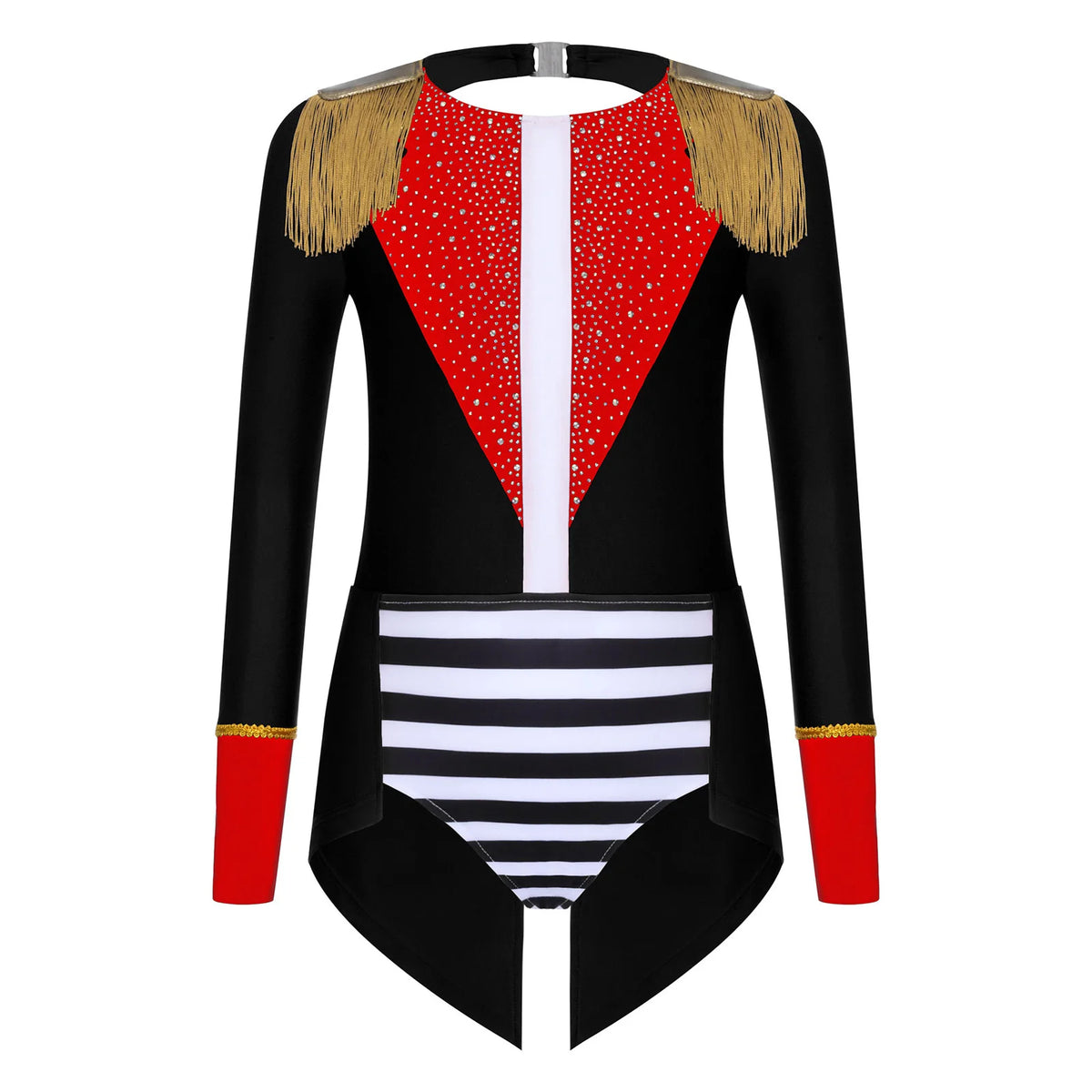 Halloween Costume Romper Circus Ringmaster Cosplay Carnival Party Shiny Sequins Leotard Dress Drum Majorette Magician Dress Up