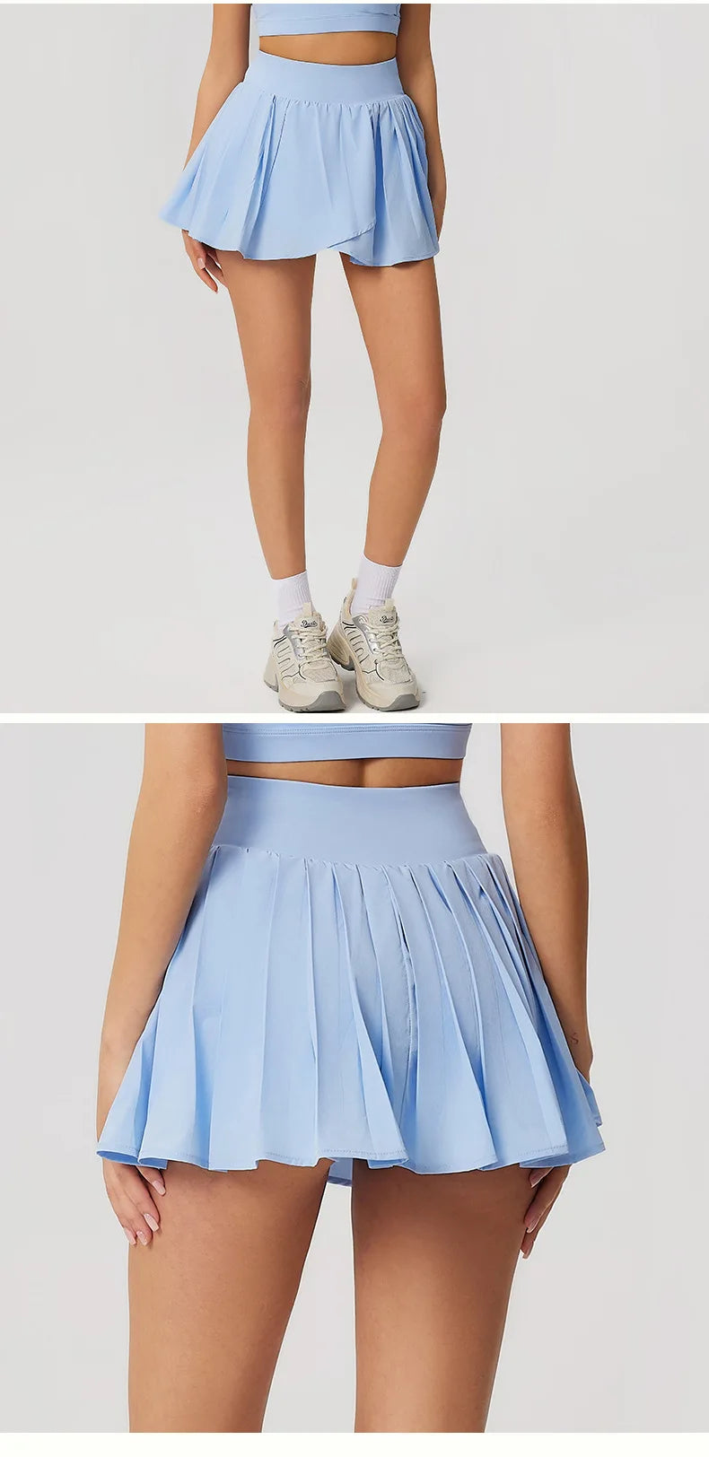 High Waisted Tennis Mini Skirt Women's Tennis Yoga Golf Sports Belt Safety Pants Pocket Comfortable Breathable Sports Skirt