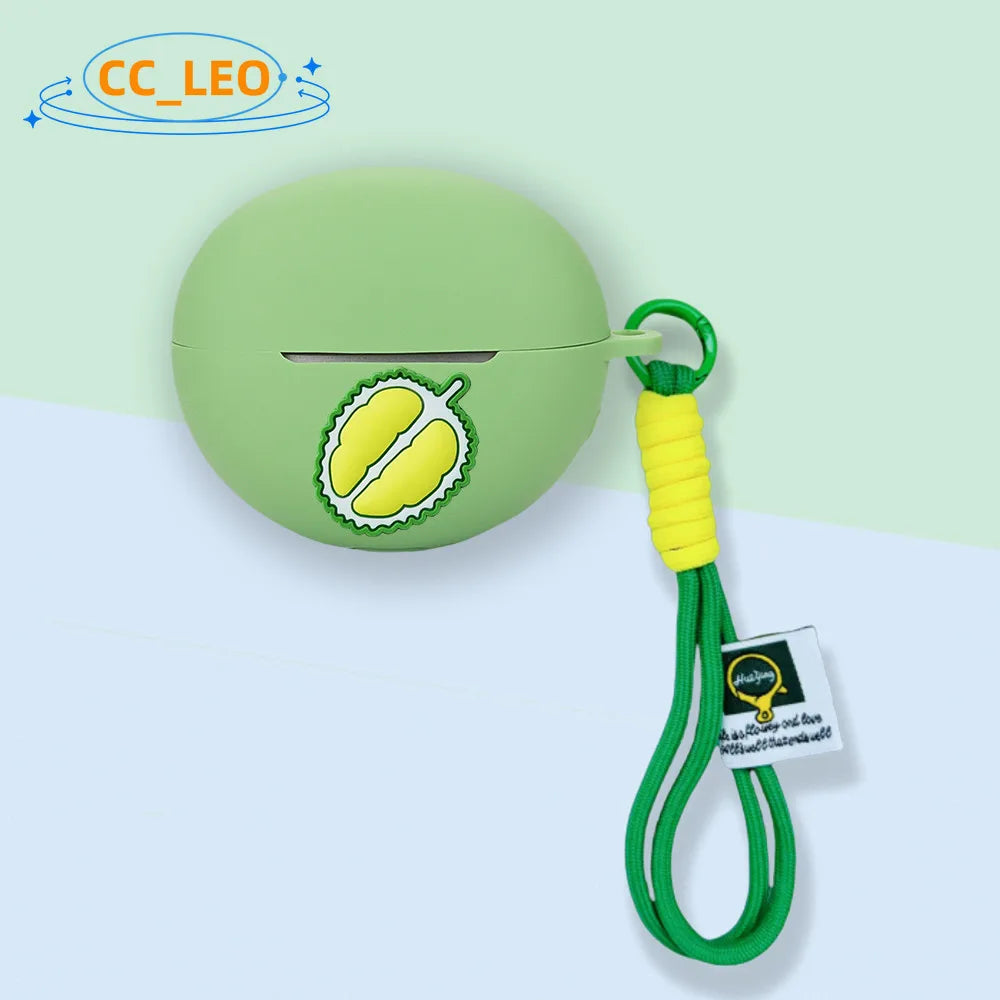 For Honor Choice EarBuds Clip Case Cute Lanyard Pendant Cartoon Cat Suitable for Honor Choice EarBuds Clip Protective Cover